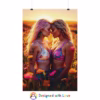 Beautiful lesbian women in Sunlit Meadow Rolled Posters 1